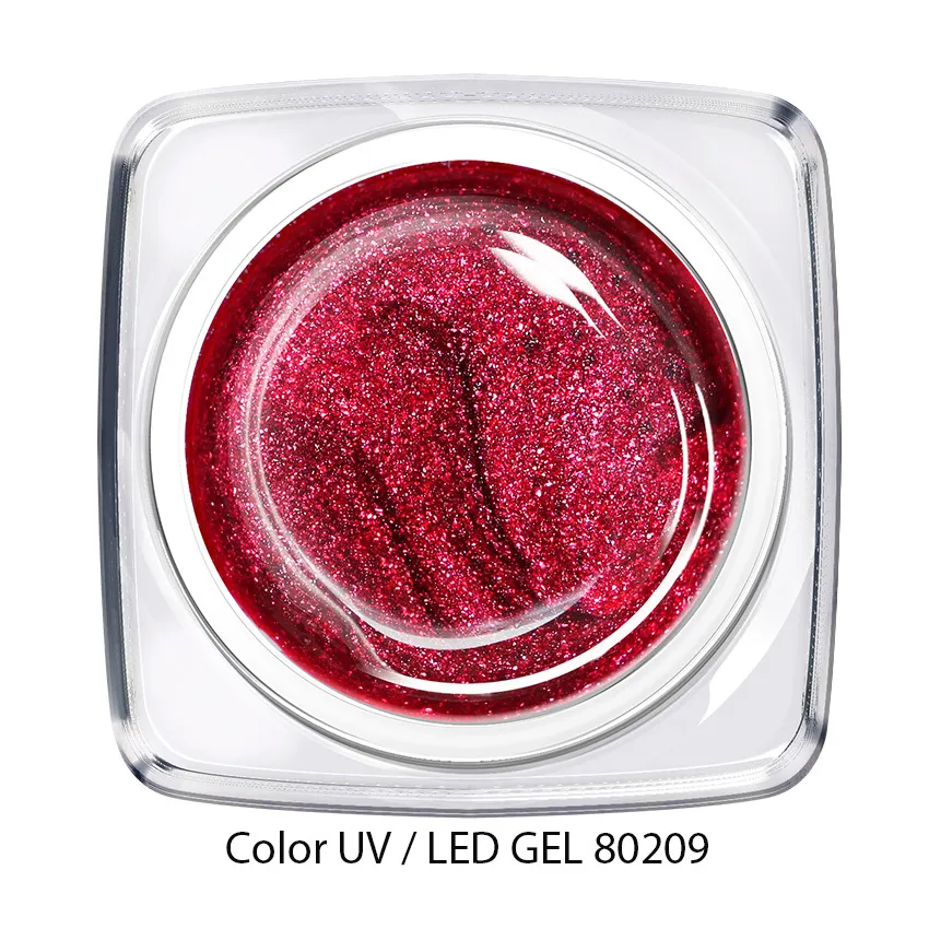 Color Gel - glitter wein rot 80209