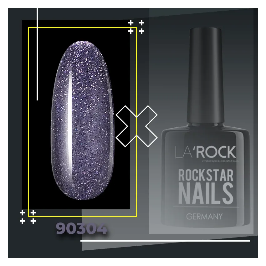 GELLACK glitter lila grau 7,5 ml 90304