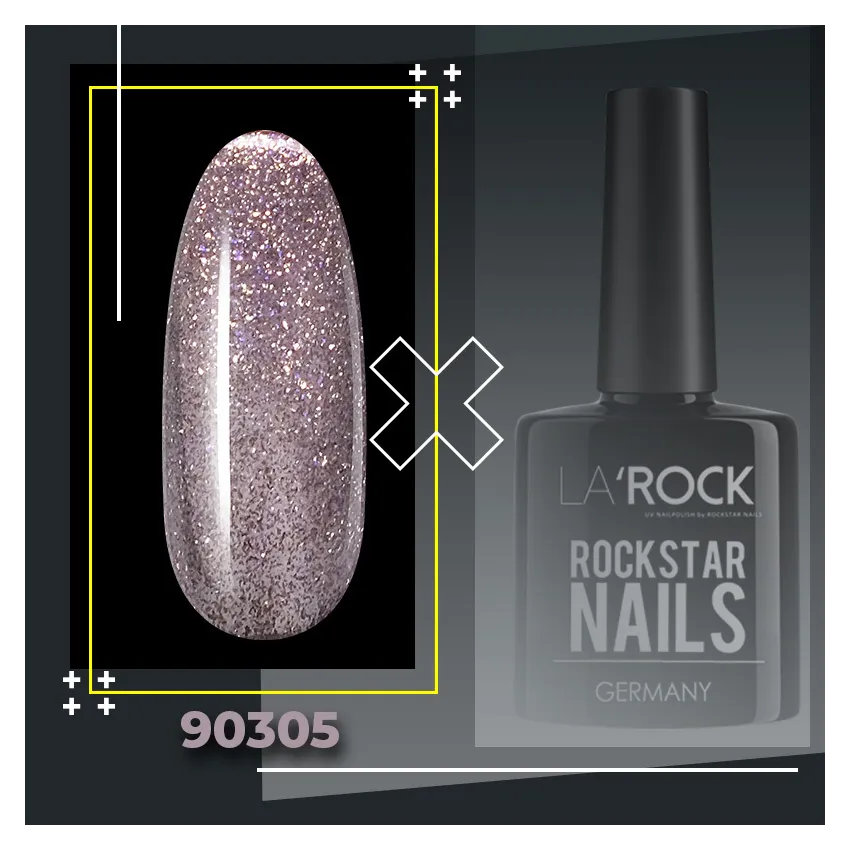GELLACK glitter violett grau 7,5 ml 90305
