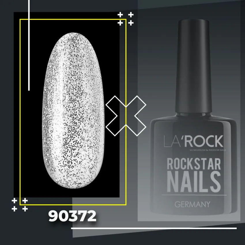 GELLACK glitter silber 7,5 ml 90372
