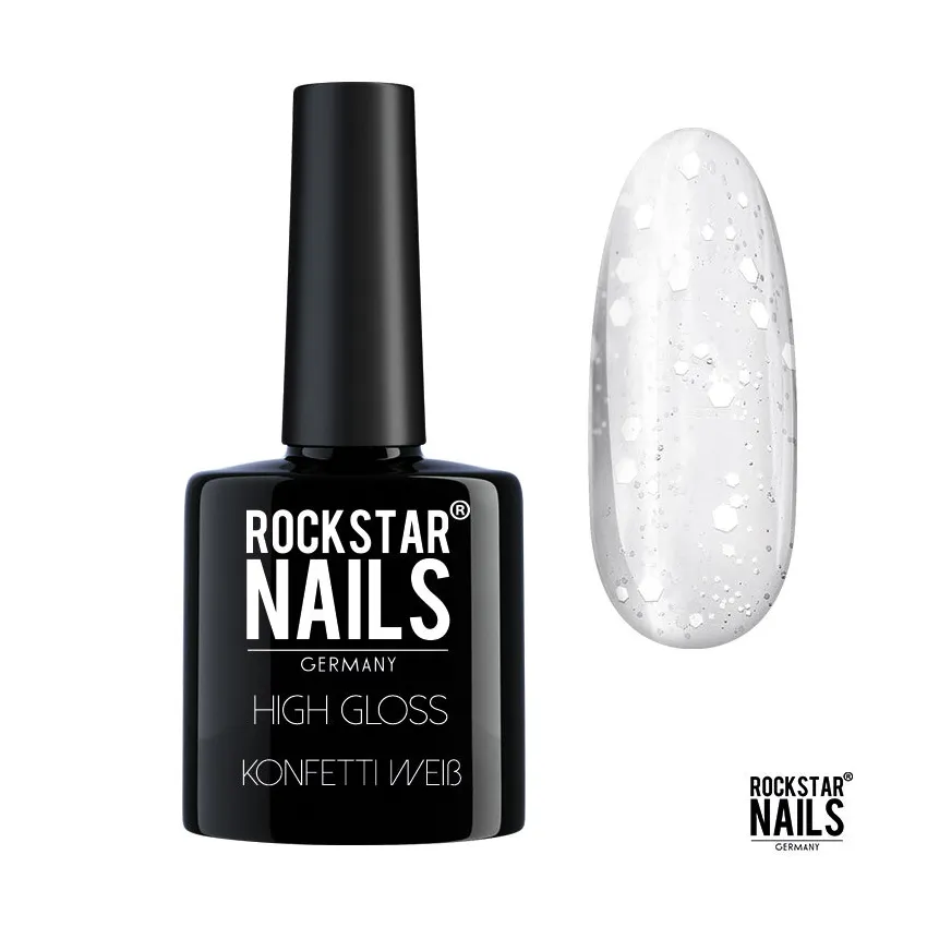 Gloss - Konfetti weiß 99018