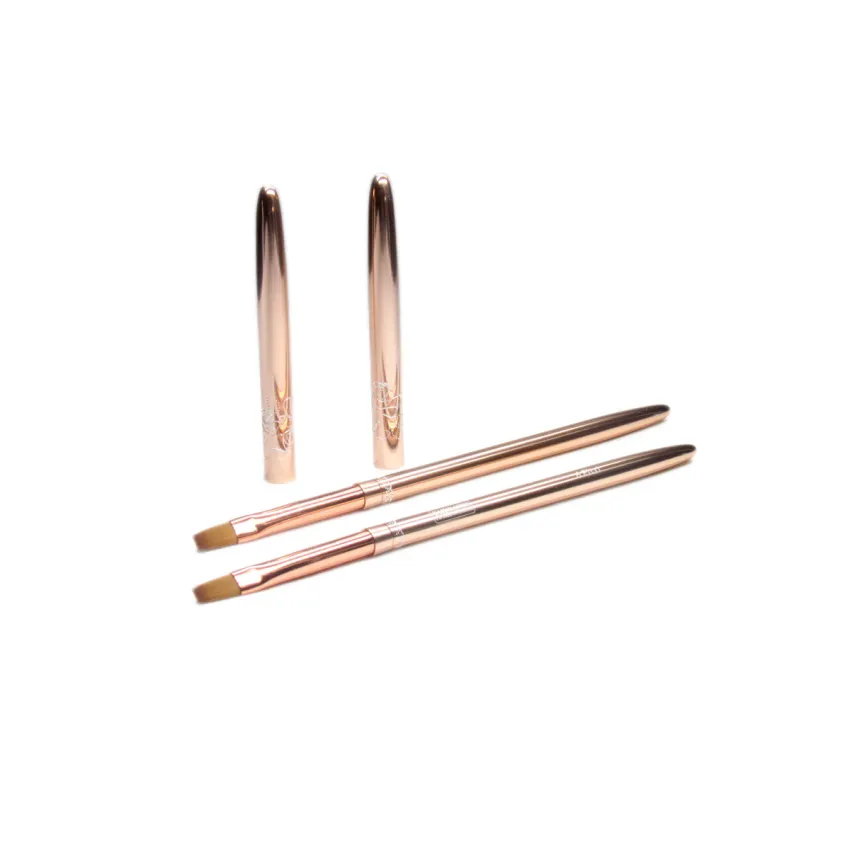 Strass Pinsel Rose Gold Gr. 6 gerade flat