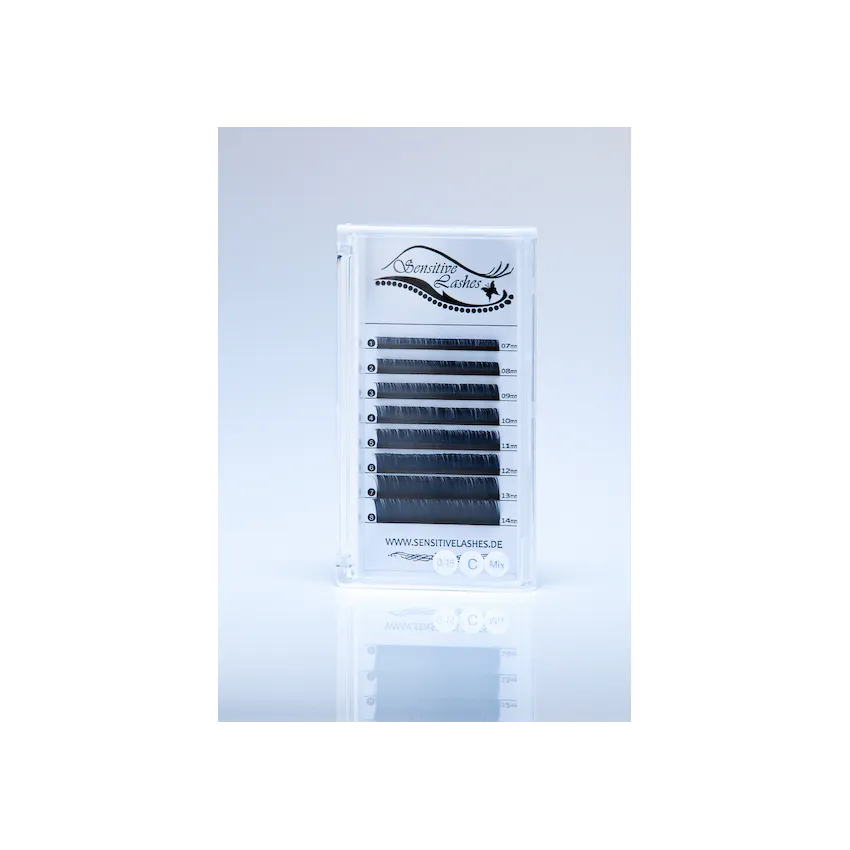 Flat Lashes Elipsenförmig mixed Box C-Curl 0,15 mm