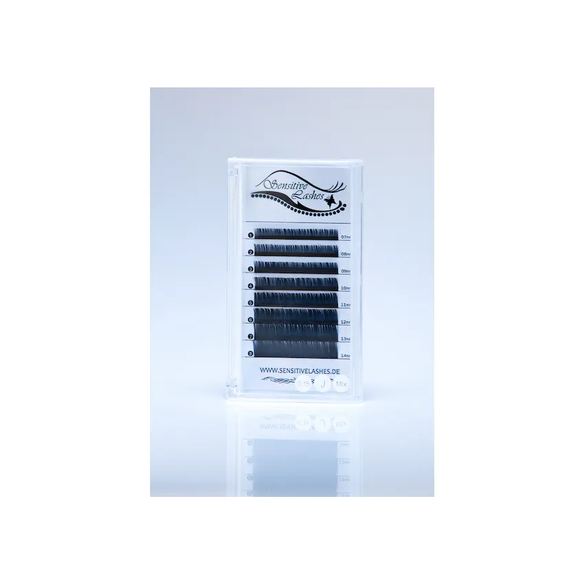Flat Lashes Elipsenförmig mixed Box J-Curl 0,15 mm