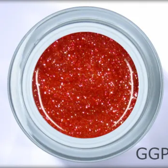 Gel LAC glitter red – roter Glitter-Gellack in 14 ml