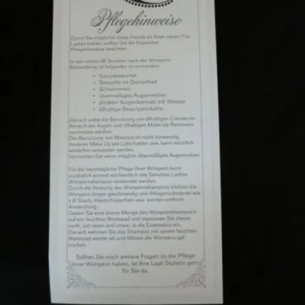 Flyer Pflegehinweise 30er Pack