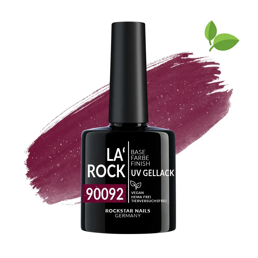 3in1 UV Nagellack - Hema frei glitter dunkel rot 7,5 ml 90092