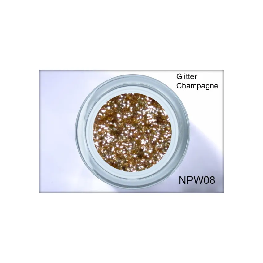 Nagellack NPW08 glitter champagne (auf Pflanzenbasis)