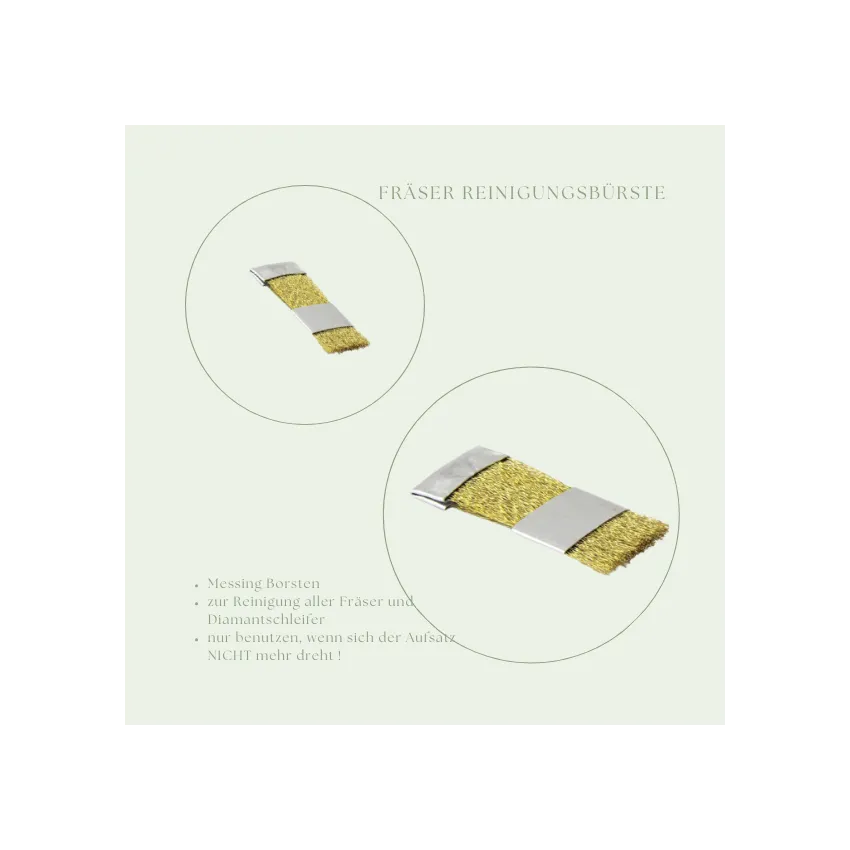 Fräseraufsatz-Reinigungsbürste, Messing