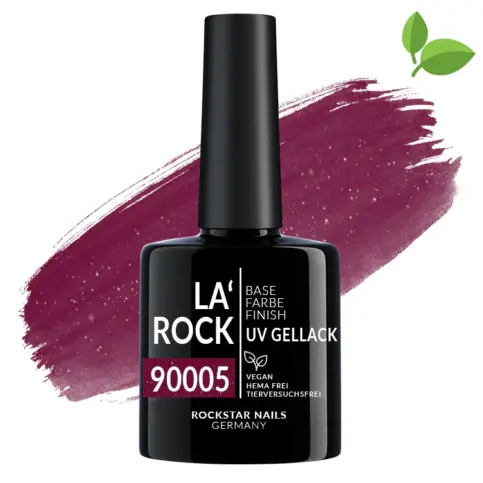 3in1 UV Nagellack - Hema frei Glitter Wein rot 7,5 ml 90005