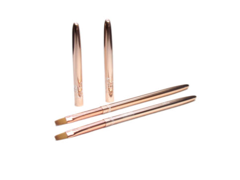 Strass Pinsel Rose Gold Gr. 6 gerade flat