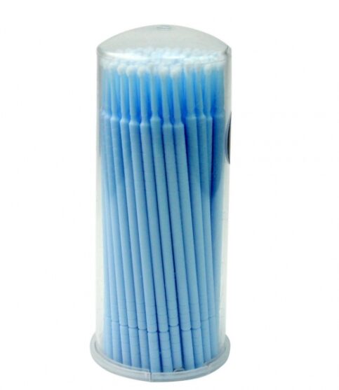 Mikrobürstchen blau 100 Stk. Bürstenkopf fein (2 mm)
