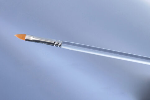 Gel-Pinsel oval, mit transp. Stiel